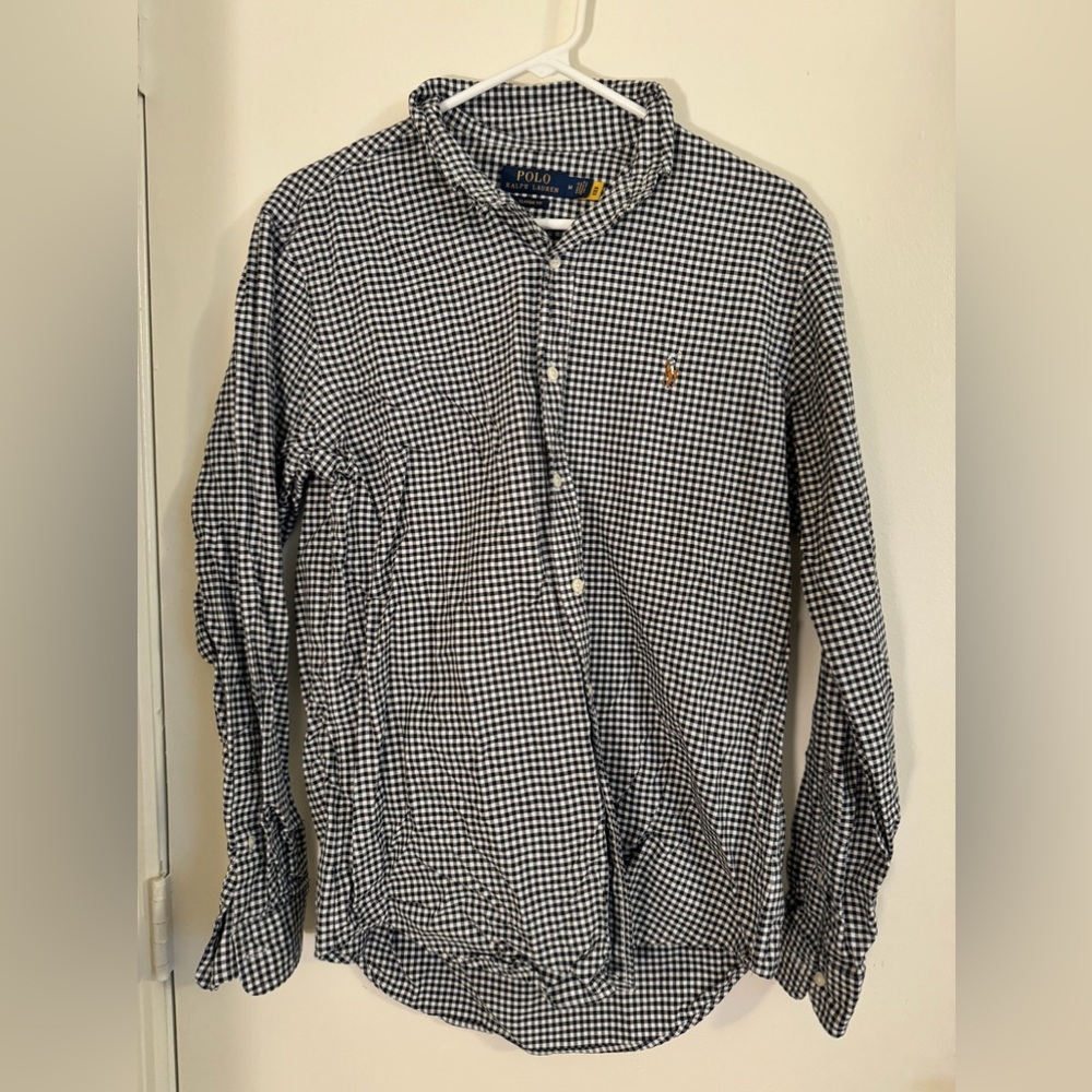 Polo Ralph Lauren Black Checkered Dress Shirt